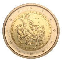 Монета Ватикан 2 евро 2018 Европейский год культурного наследия