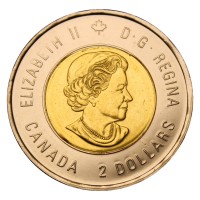 Монета Канада 2 доллара 2015 100 лет стихотворения - На полях Фландрии