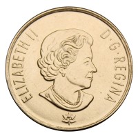 Монета Канада 25 центов 2017 Надежда на зелёное будущее (150 лет Конфедерации Канады)