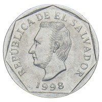 Монета Сальвадор 10 сентаво 1998