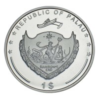 Монета Палау 1 доллар 2008 Амблиглифидодон лимонный