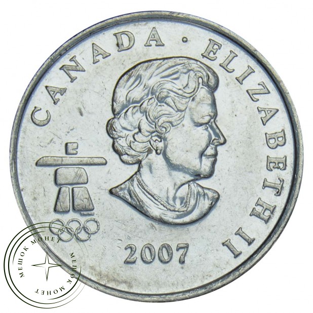 Канада 25 центов 2007 Кёрлинг