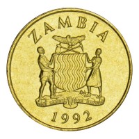 Монета Замбия 1 квача 1992