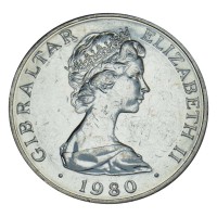 Монета Гибралтар 1 крона 1980 175 лет со дня смерти Горацио Нельсона