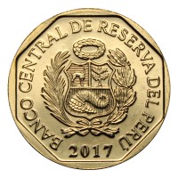 Монета Перу 1 соль 2017 Андский кондор