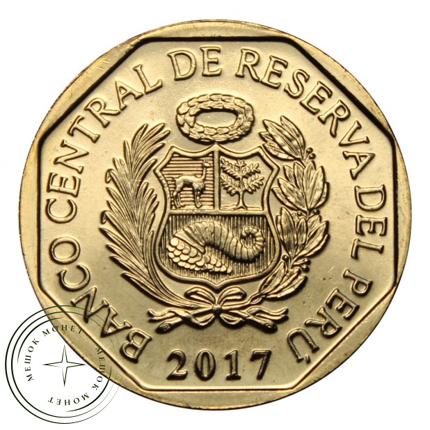 Перу 1 соль 2017 Андский кондор