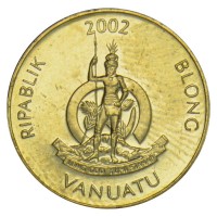 Монета Вануату 1 вату 2002
