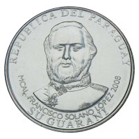 Монета Парагвай 1000 гуарани 2008