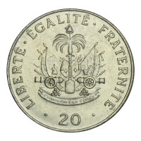 Монета Гаити 20 сантимов 1991