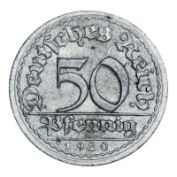 Монета Германия 50 пфеннигов 1920