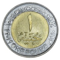 Монета Египет 1 фунт 2019 Новая столица Египта - Ведиан