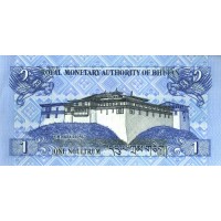 Банкнота Бутан 1 нгултрум 2006