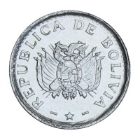 Монета Боливия 2 сентаво 1987