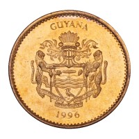Монета Гайана 1 доллар 1996