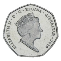 Монета Гибралтар 50 пенсов 2019 Рождество