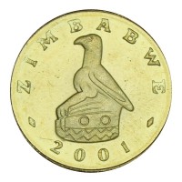 Монета Зимбабве 2 доллара 2001