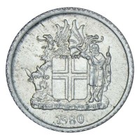Монета Исландия 1 крона 1980