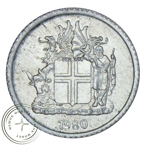 Исландия 1 крона 1980 — 937030033