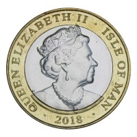 Монета Остров Мэн 2 фунта 2018 Рождество - Охота на Крапивника