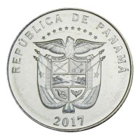 Монета Панама 1/4 бальбоа 2017 200 лет со дня рождения Хусто Аросемена