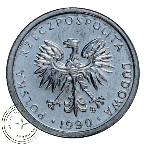 Польша 1 злотый 1990