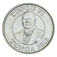 Монета Тонга 5 сенити 2015