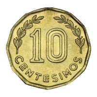Монета Уругвай 10 сентесимо 1981