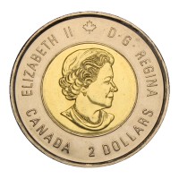 Монета Канада 2 доллара 2018 100 лет со дня окончания Первой Мировой войны