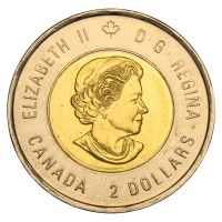 Монета Канада 2 доллара 2018 100 лет со дня окончания Первой Мировой войны Цветная