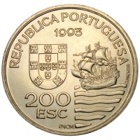 Португалия 200 эскудо 1993 Японская миссия в Европе 1582-1590