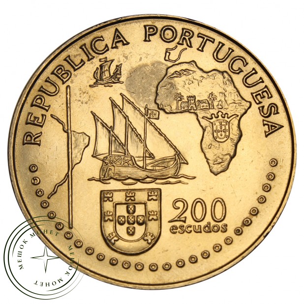 Португалия 200 эскудо 1994 500 лет с момента заключения Тордесильясского договора
