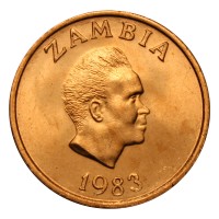 Монета Замбия1 нгве 1983