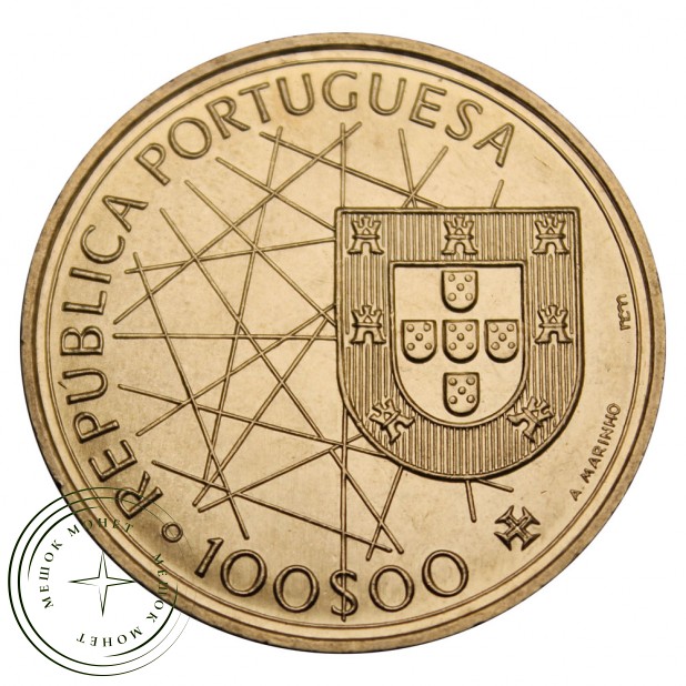 Португалия 100 эскудо 1989 Открытие Азорских островов (Золотой век открытий)