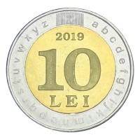 Молдавия 10 леев 2019 30 лет государственному языку и латинской письменности