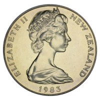 Монета Новая Зеландия 1 доллар 1983 Королевский визит