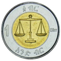 Монета Эфиопия 1 быр 2010