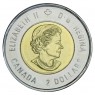 Канада 2 доллара 2020 100 лет со дня рождения Билла Рида Цветная