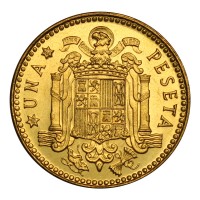 Монета Испания 1 песета 1975