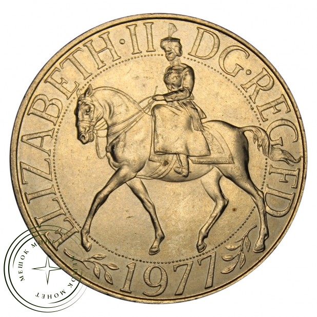 Великобритания 25 пенсов 1977 Cеребряный юбилей царствования Елизаветы II - 937030410