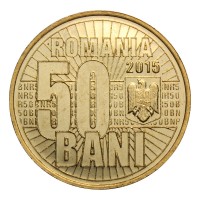 Монета Румыния 50 бань 2015 10 лет деноминации валюты