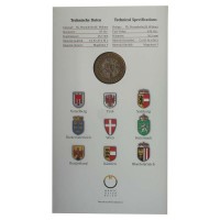 Монета Австрия 50 шиллингов 2000 100 лет первому гибридному автомобилю Lohner-Porsche (В буклете)