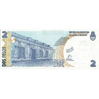 Банкнота Аргентина 2 песо 2002