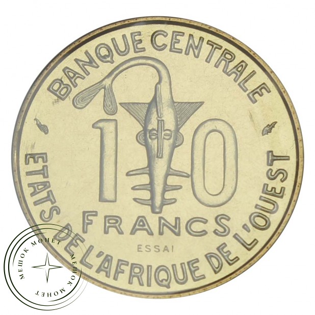 Западная Африка 10 франков 1981 Пробный выпуск