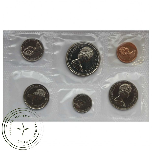 Канада Официальный годовой набор 1973 (6 монет в запайке)