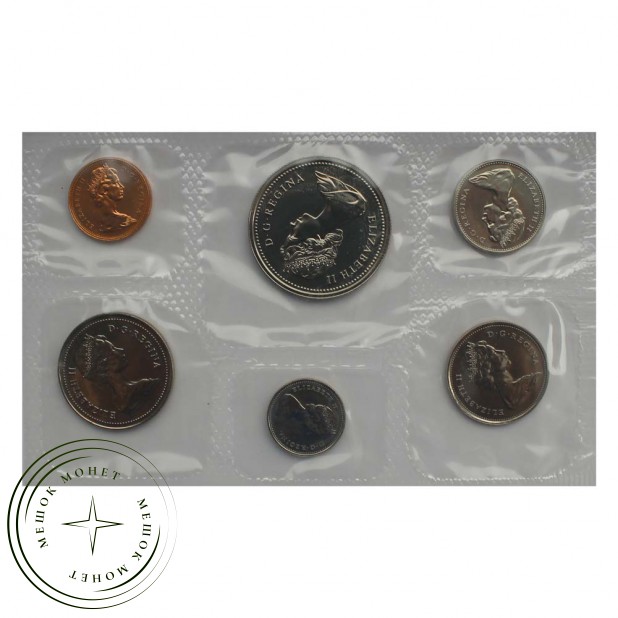 Канада Официальный годовой набор 1977 (6 монет в запайке)