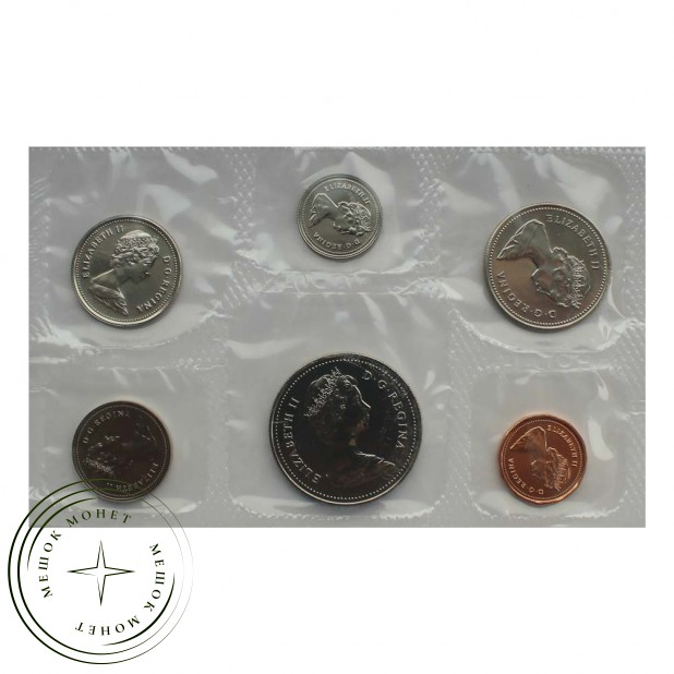 Канада Официальный годовой набор 1985 (6 монет в запайке)