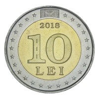 Молдавия 10 леев 2018 25 лет национальной валюте