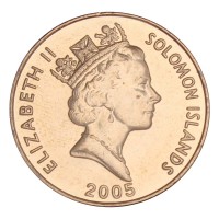 Монета Соломоновы Острова 2 цента 2005