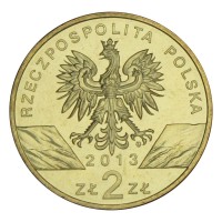 Монета Польша 2 злотых 2013 Зубр