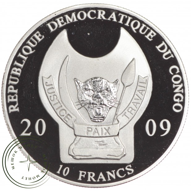 Конго 10 франков 2009 Тамплиер (Воины мира)